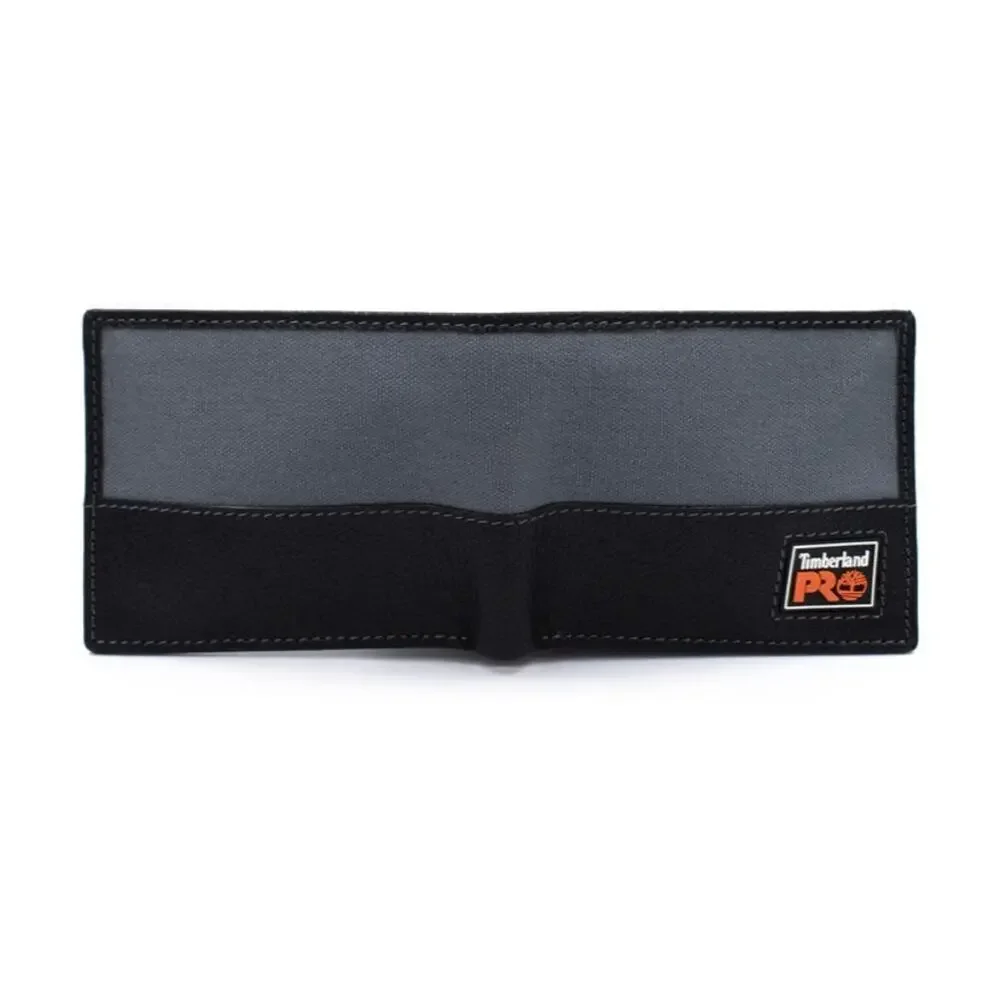 Timberland RFID Wallet Black Passcase Pro Leather With ID Slot in Tin Gift Box